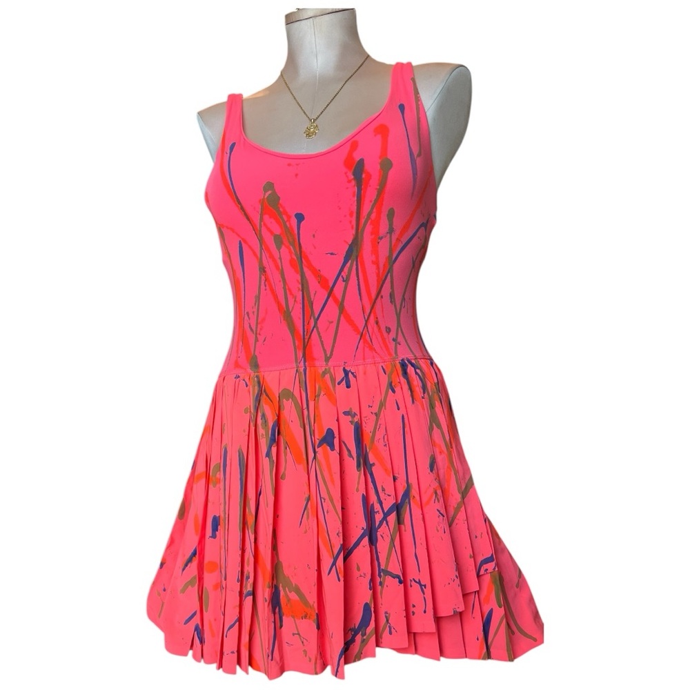 OFFLINE by Aerie Pink Custom Paint Splatter Activewear Dress, Size: Small ✅ - Picture 1 of 12